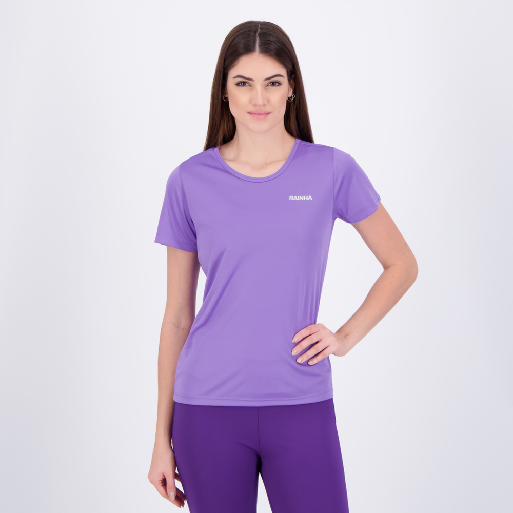 Camiseta Rainha Básica Classic New Feminina Lilás Camiseta Rainha Básica Classic New Feminina Lilás