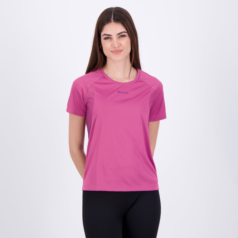 Camiseta Rainha Degrade Feminina Rosa e Roxo Camiseta Rainha Degrade Feminina Rosa e Roxo
