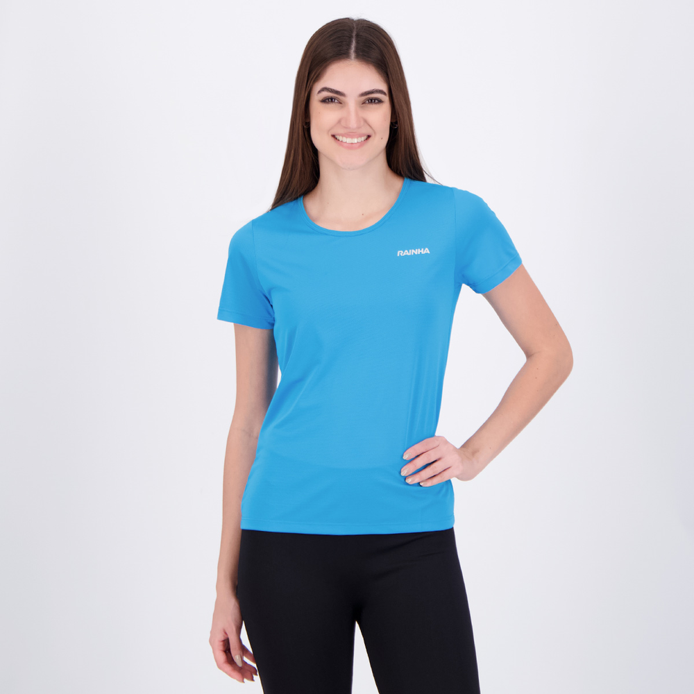 Camiseta Rainha Feminina Azul Céu Camiseta Rainha Feminina Azul Céu