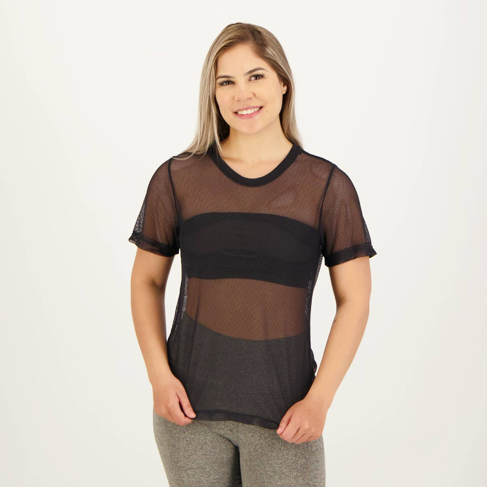 Camiseta Selene Tela Feminina Preta Camiseta Selene Tela Feminina Preta