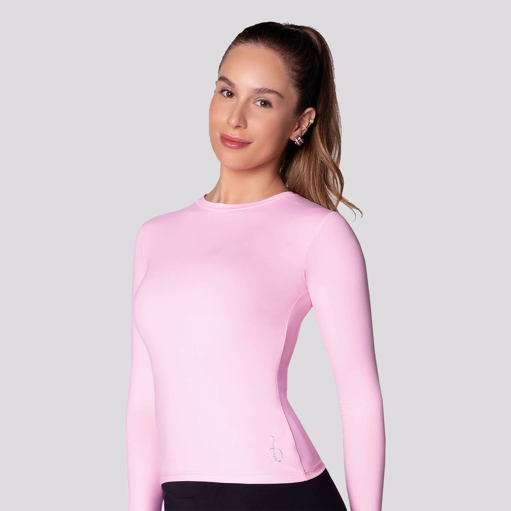 Camiseta Selene UV50+ Manga Longa Feminina Rosa Camiseta Selene UV50+ Manga Longa Feminina Rosa