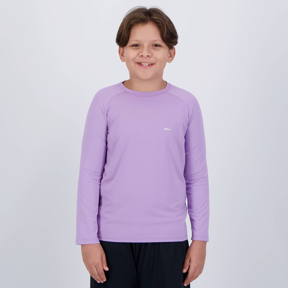 Camiseta Selene UV50+ Manga Longa Juvenil Lilás Camiseta Selene UV50+ Manga Longa Juvenil Lilás