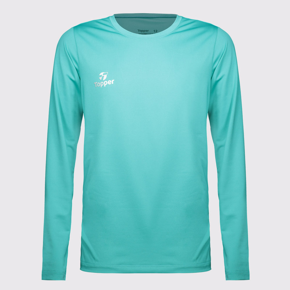 Camiseta Térmica Topper Classic Manga Longa Juvenil Verde Água