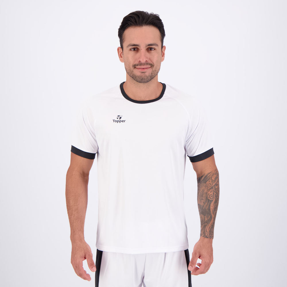 Camiseta Topper Classic Color III Branca Camiseta Topper Classic Color III Branca