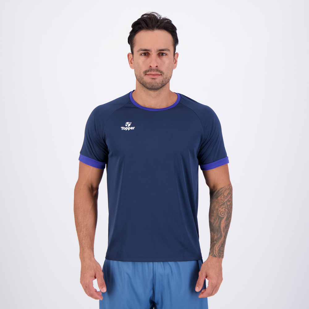 Camiseta Topper Classic Color III Marinho Camiseta Topper Classic Color III Marinho