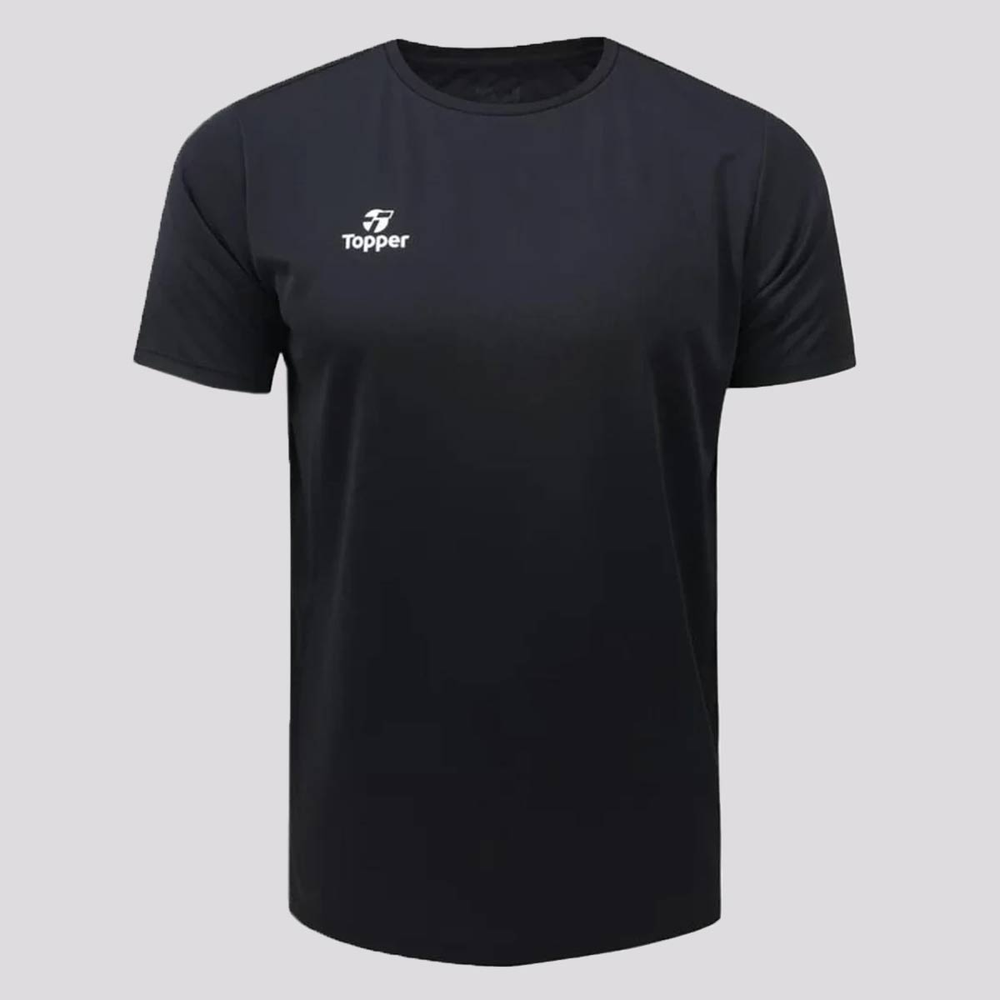 Camiseta Topper Classic UV50+ Juvenil Preta