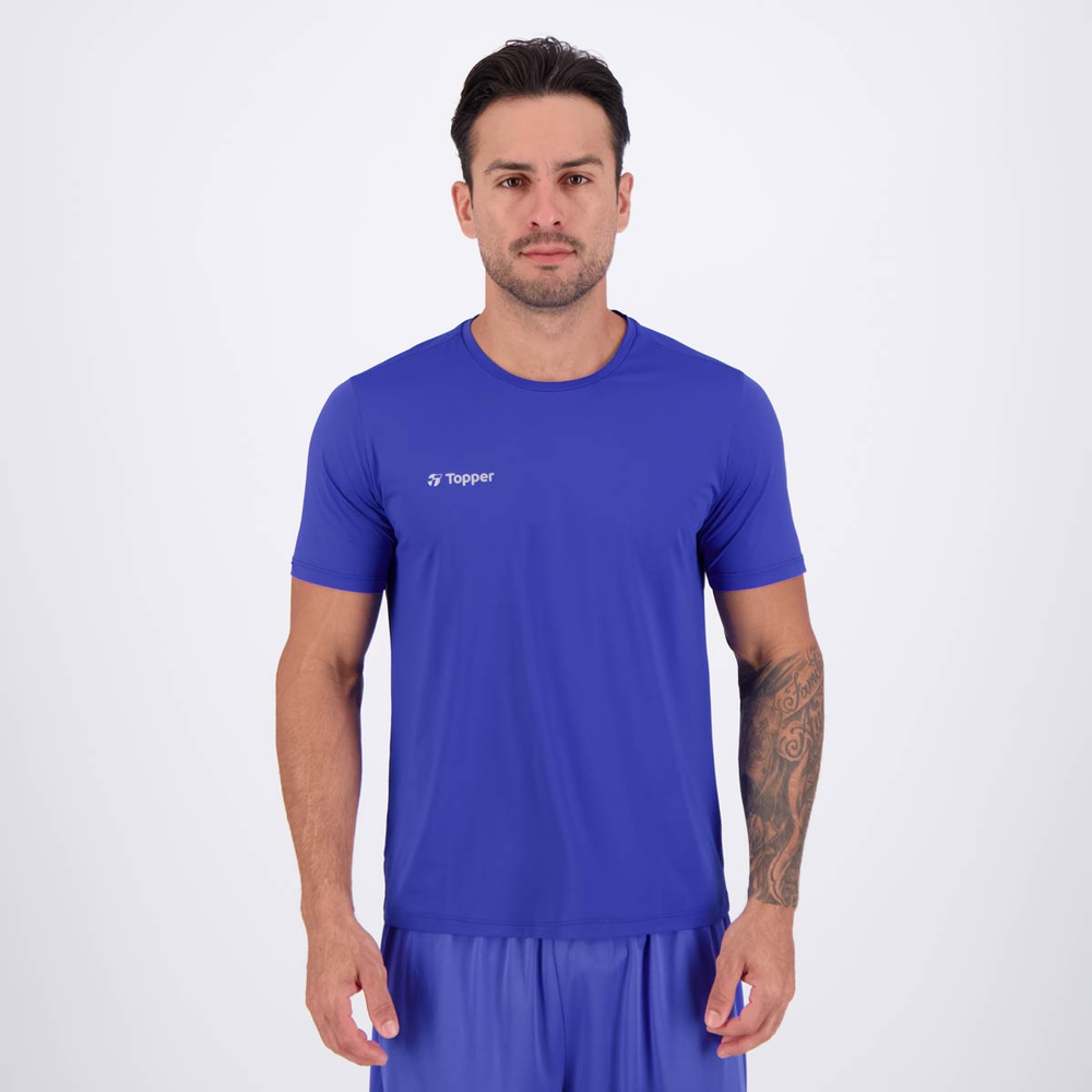 Camiseta Topper Performance Poliamida Azul