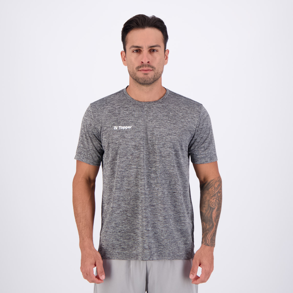 Camiseta Topper Treino Classic Cinza Camiseta Topper Treino Classic Cinza