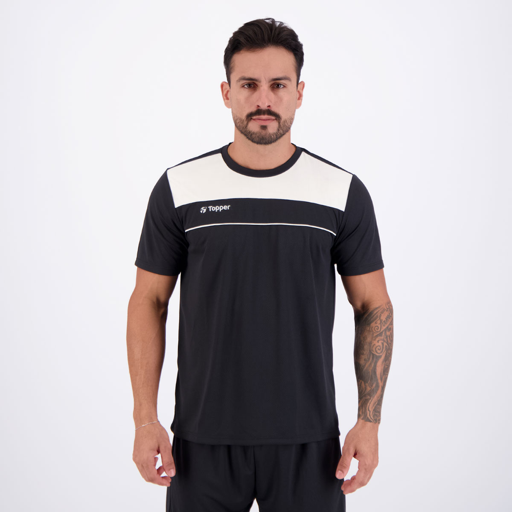 Camiseta Topper Treino Fusion II Preta Camiseta Topper Treino Fusion II Preta