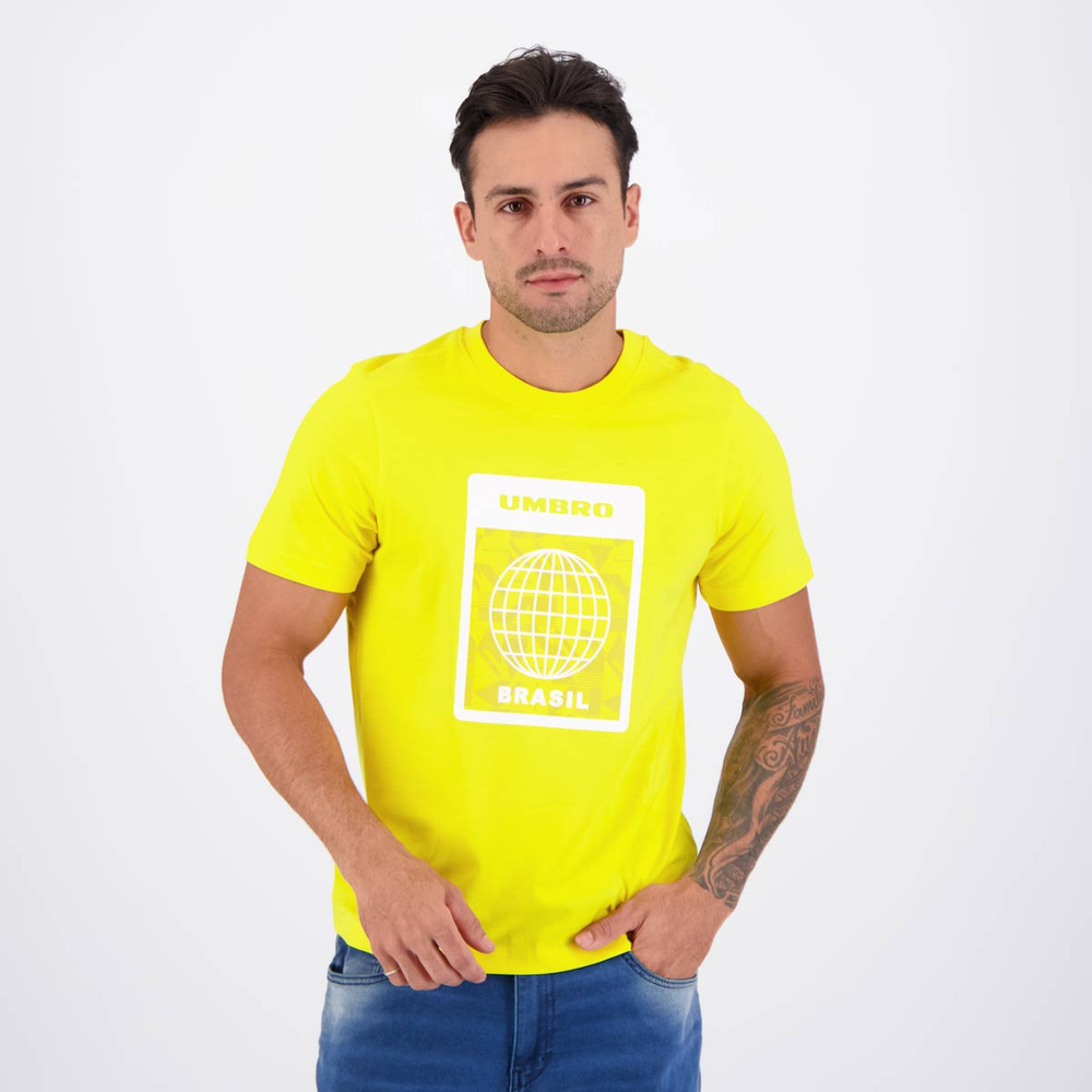 Camiseta Umbro CGT Brazil Amarela Camiseta Umbro CGT Brazil Amarela