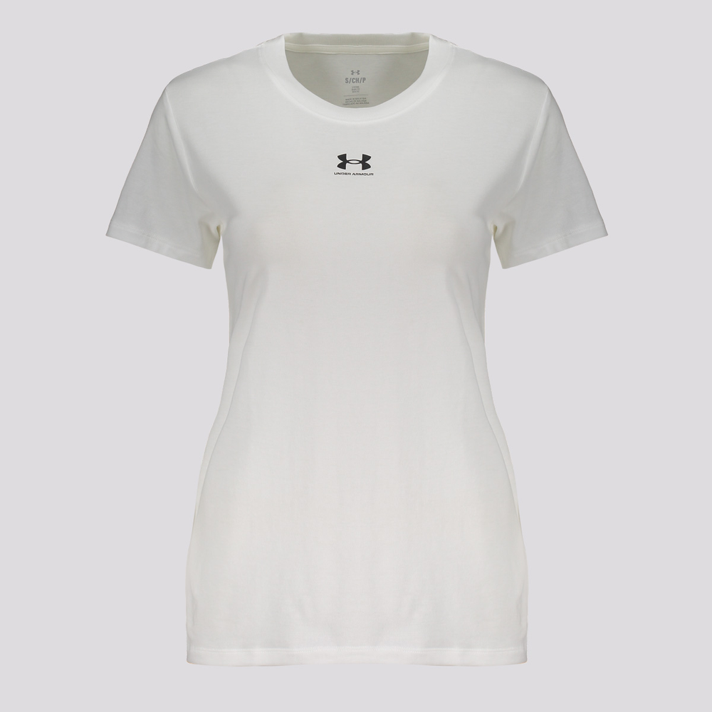Camiseta Under Armour Campus Core SS Feminina Branca Camiseta Under Armour Campus Core SS Feminina Branca