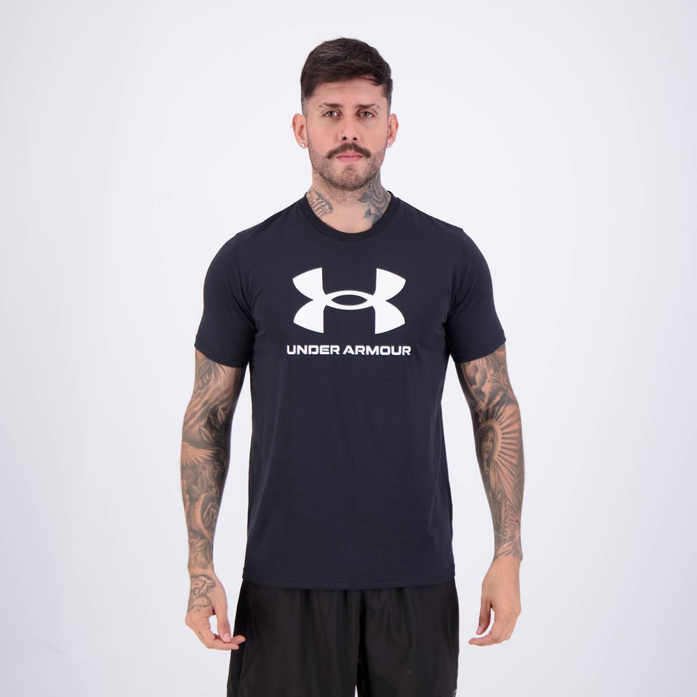 Camiseta Under Armour Logo Update SS Preta Camiseta Under Armour Logo Update SS Preta