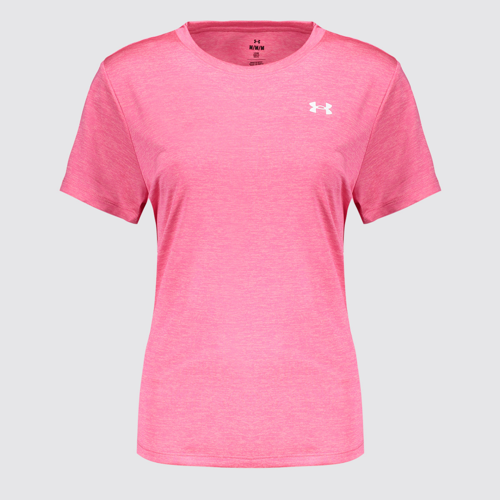 Camiseta Under Armour Tech Twist Feminina Rosa Mescla Camiseta Under Armour Tech Twist Feminina Rosa Mescla
