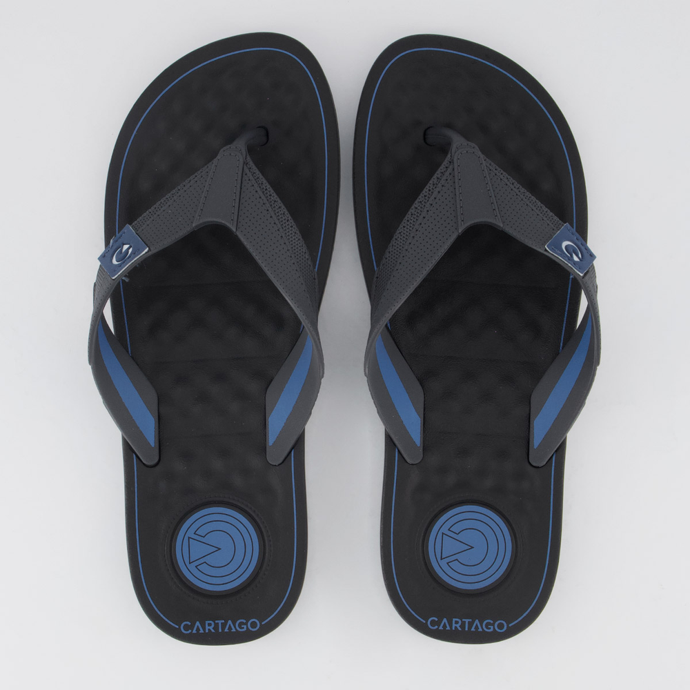 Chinelo Cartago Arizona Preto e Azul