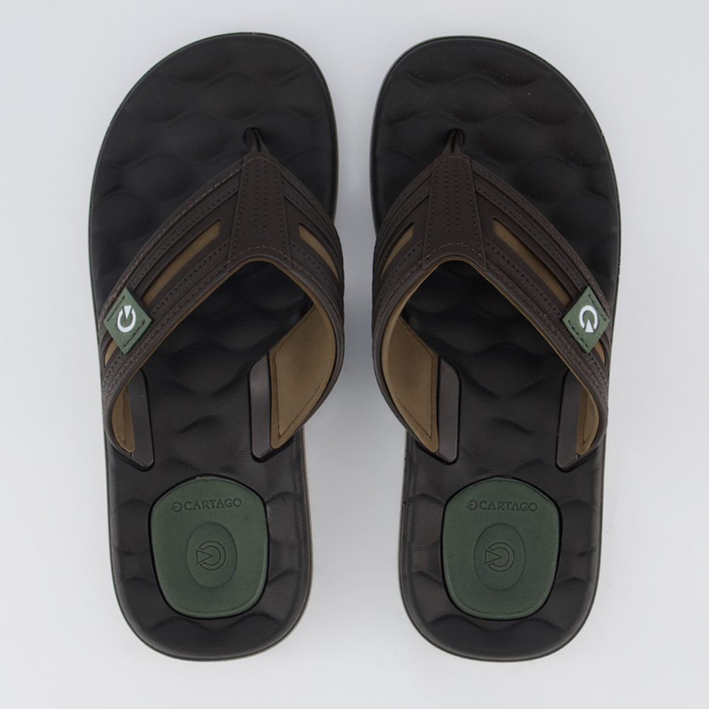 Chinelo Cartago Egeu IV Bege e Preto