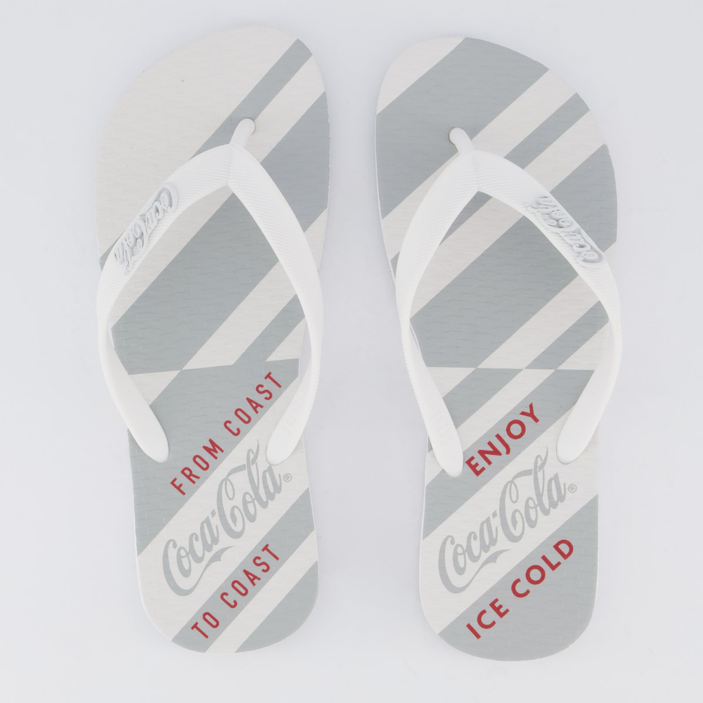 Chinelo Coca Cola Hoxie 2 Branco Chinelo Coca Cola Hoxie 2 Branco