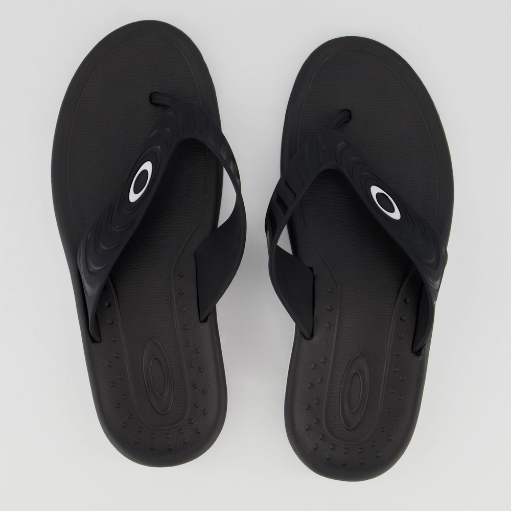 Chinelo Oakley Crowd Preto e Branco