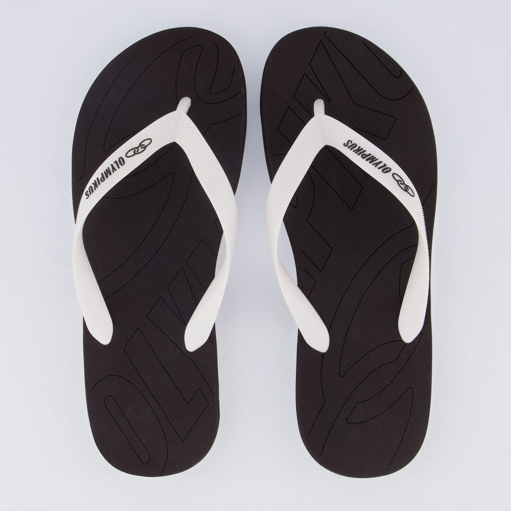 Chinelo Olympikus Livre Marrom e Branco Chinelo Olympikus Livre Marrom e Branco