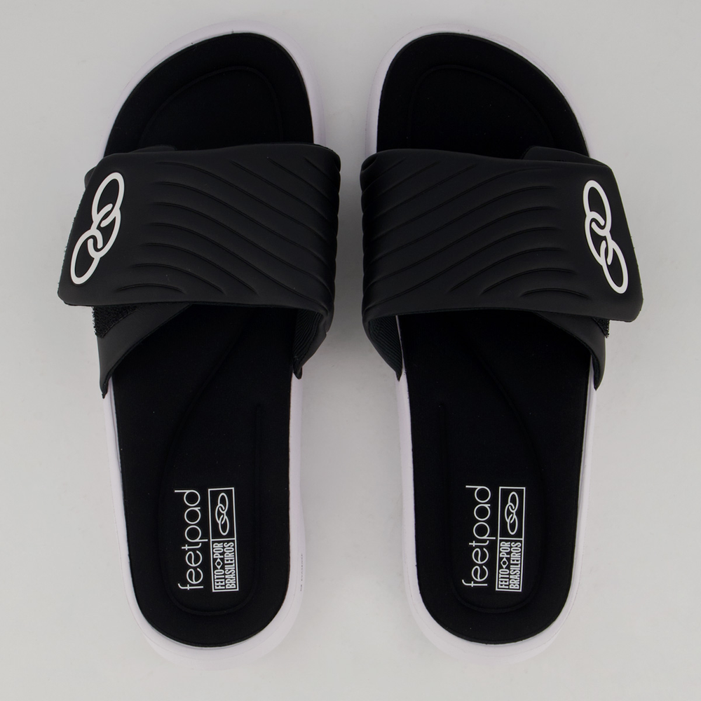 Chinelo Olympikus Melbourne 2 Branco e Preto