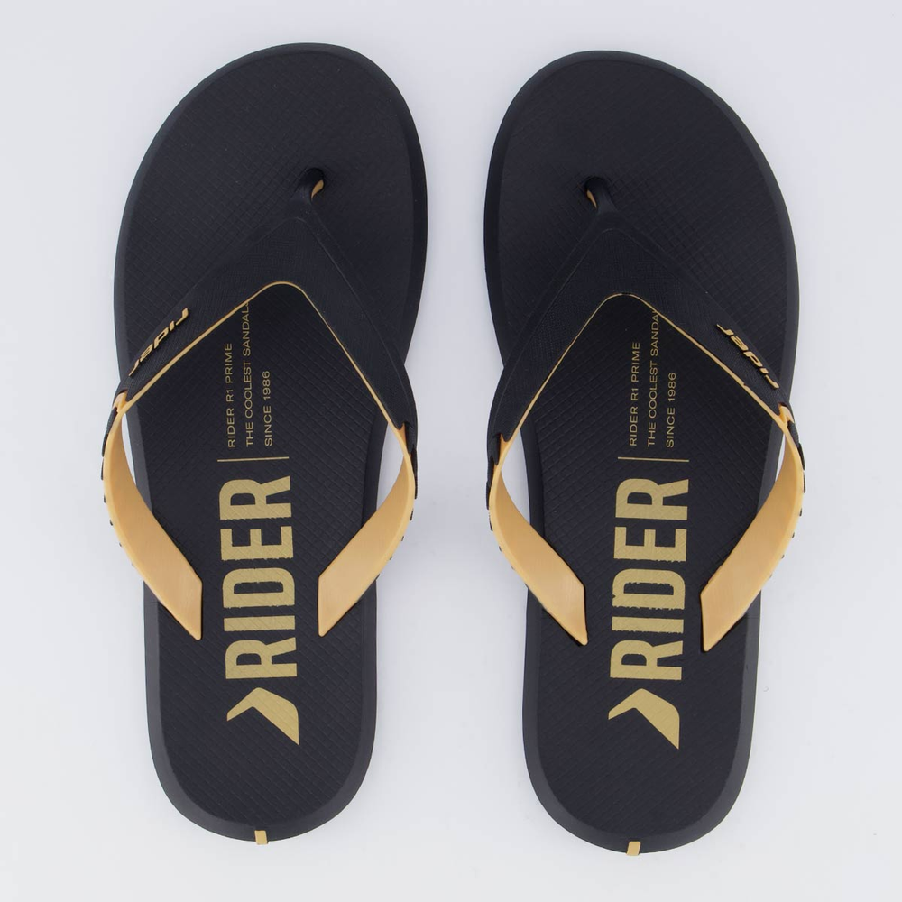 Chinelo Rider R1 Prime Preto e Marrom