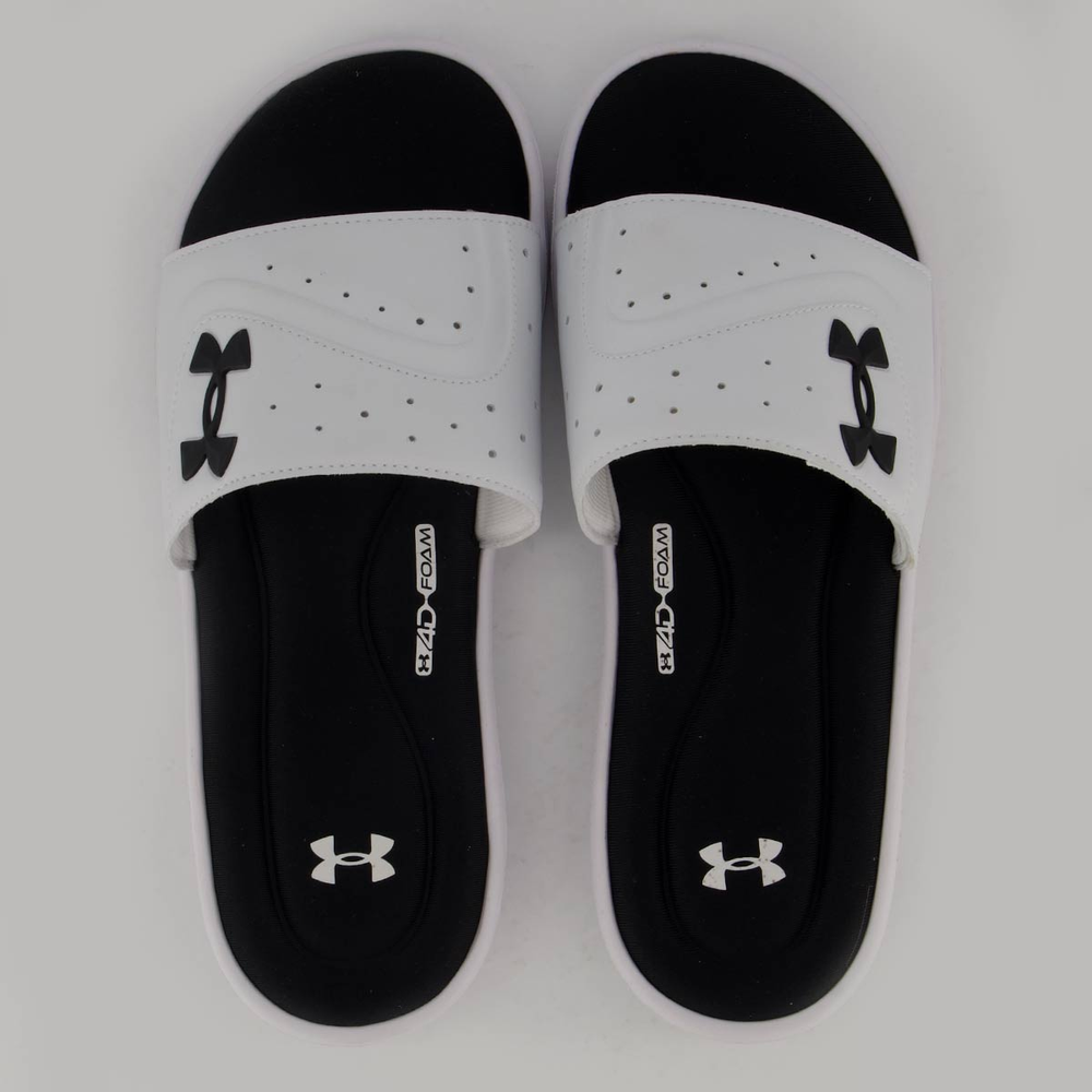 Chinelo Under Armour Ignite VI SE Branco e Preto