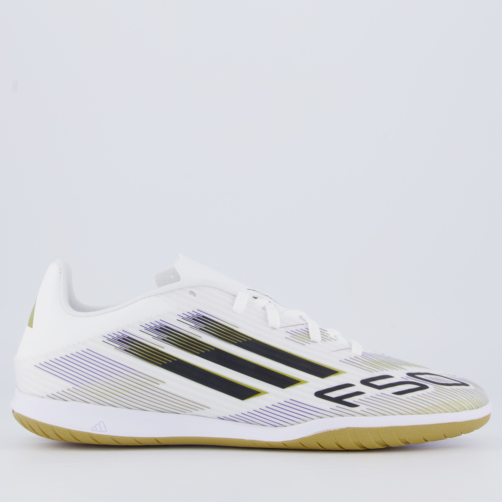 Chuteira Adidas F50 Club Futsal Branca e Preto Chuteira Adidas F50 Club Futsal Branca e Preto