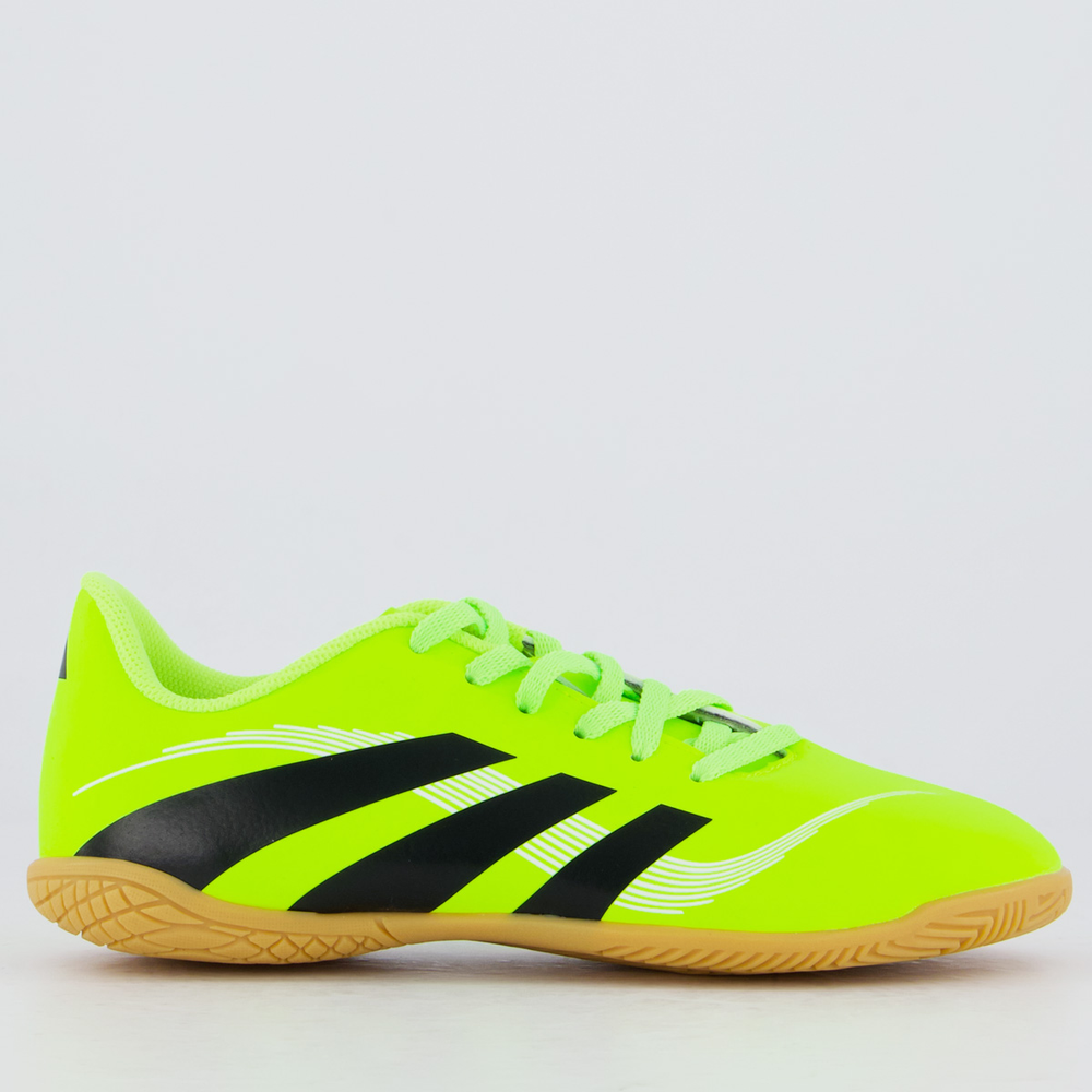 Chuteira Adidas Predator Essentials 25 Futsal Juvenil Verde Neon Chuteira Adidas Predator Essentials 25 Futsal Juvenil Verde Neon