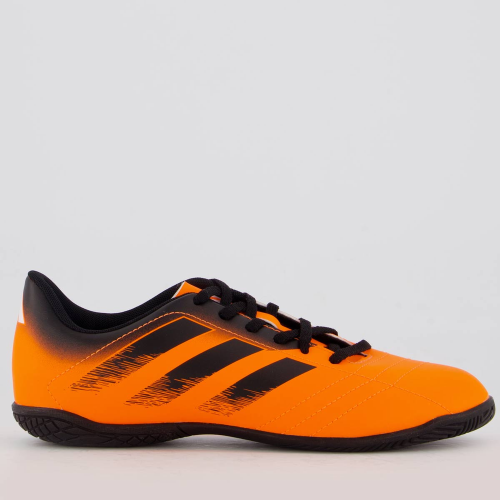 Chuteira Adidas Rabisco Futsal Juvenil Laranja e Preta Chuteira Adidas Rabisco Futsal Juvenil Laranja e Preta
