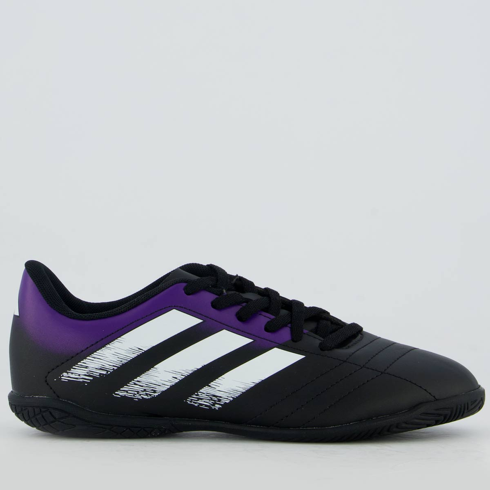 Chuteira Adidas Rabisco Futsal Juvenil Preta e Roxa Chuteira Adidas Rabisco Futsal Juvenil Preta e Roxa