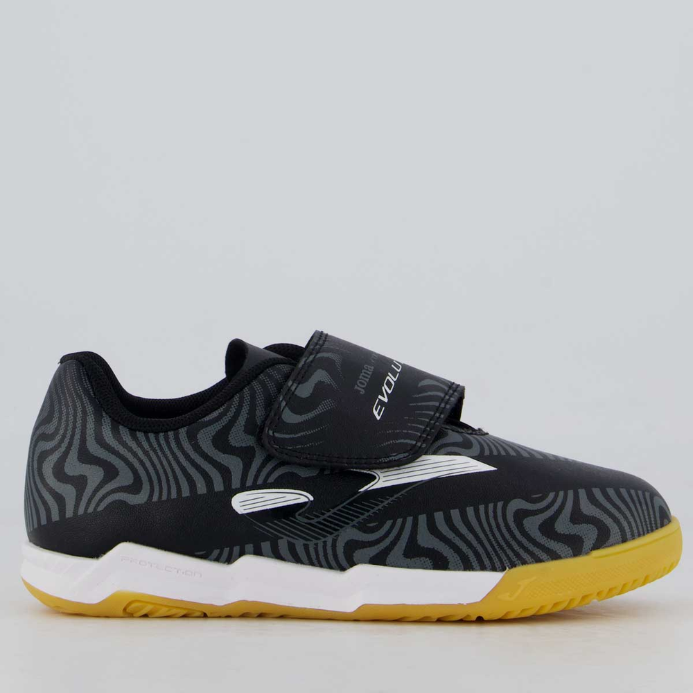 Chuteira Joma Evolution Futsal Infantil Preta
