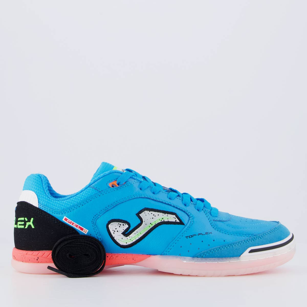 Chuteira Joma Top Flex Futsal Azul Claro Chuteira Joma Top Flex Futsal Azul Claro