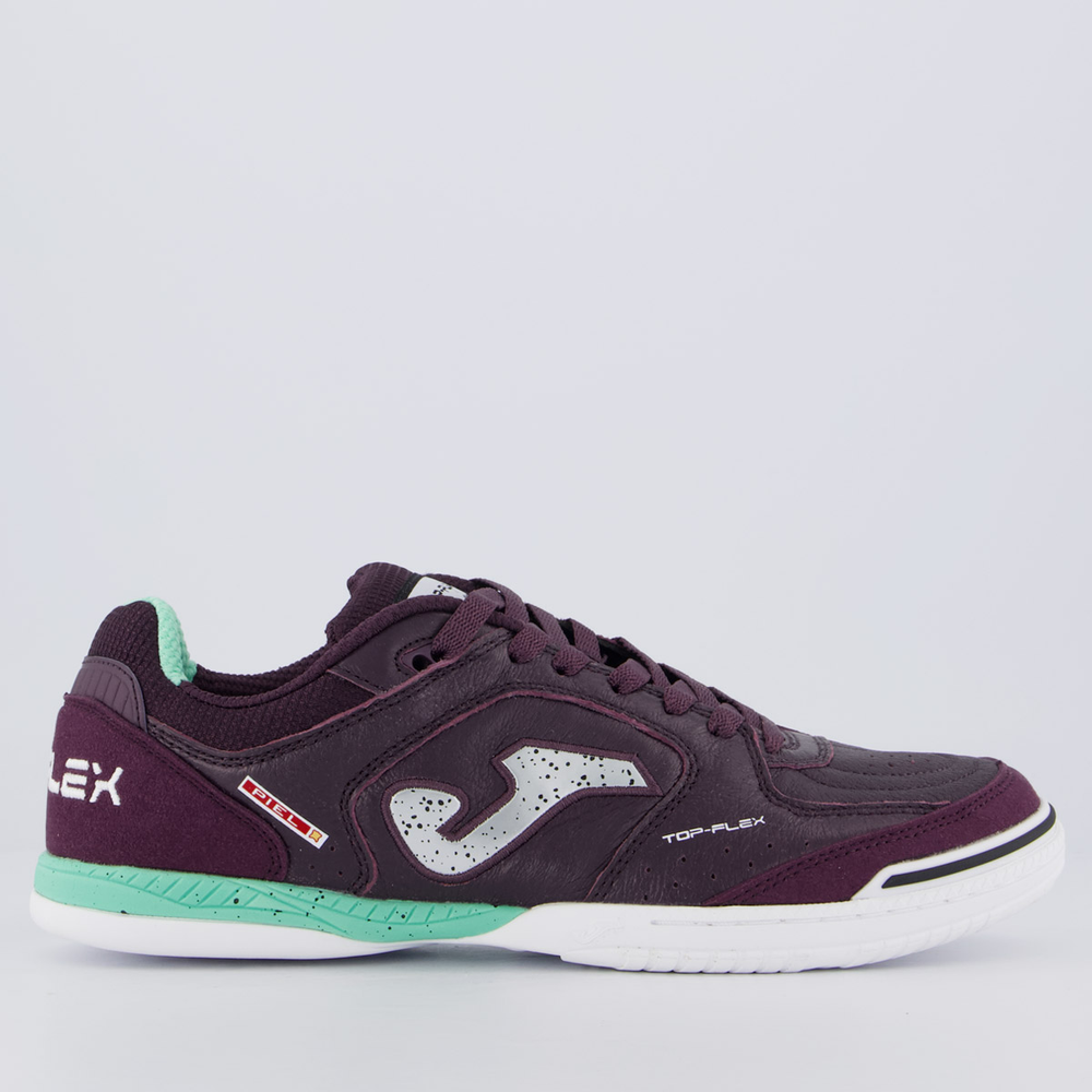 Chuteira Joma Top Flex Futsal Vinho e Verde