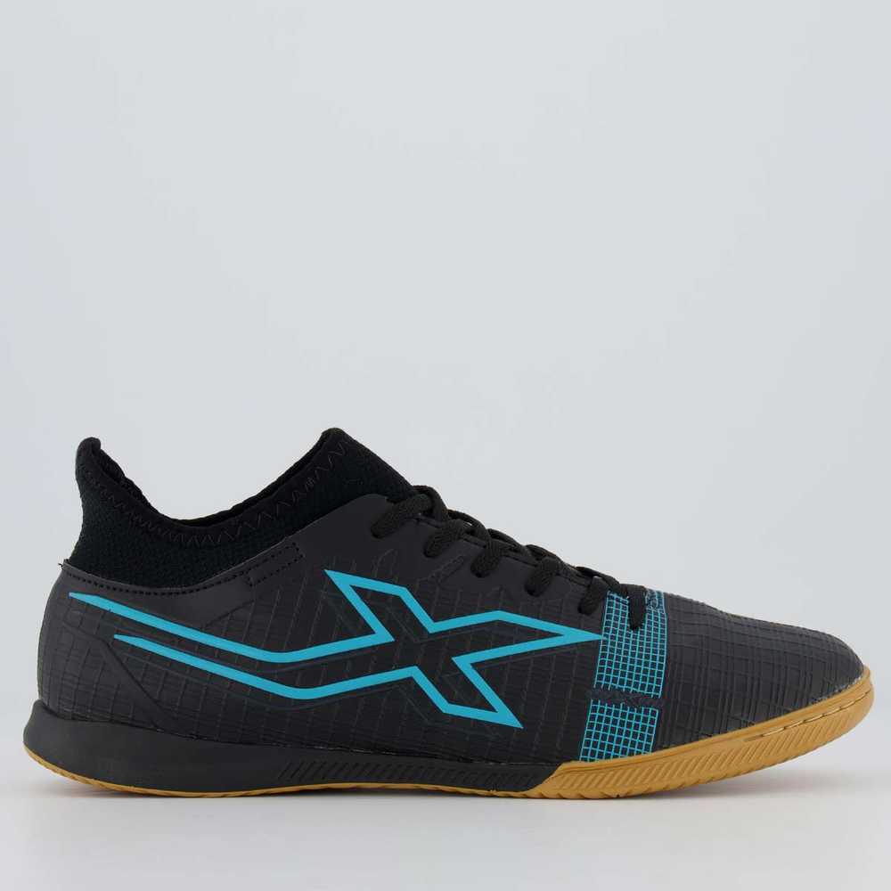 Chuteira Oxn Velox 4 Neo Futsal Preta e Azul Chuteira Oxn Velox 4 Neo Futsal Preta e Azul