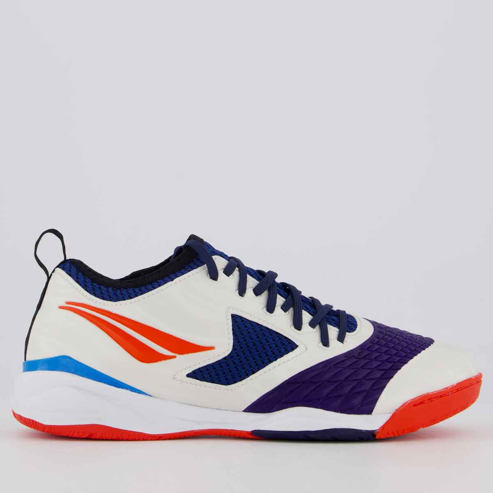 Chuteira Penalty Max 1000 Ecoknit Futsal Branca e Roxa Chuteira Penalty Max 1000 Ecoknit Futsal Branca e Roxa