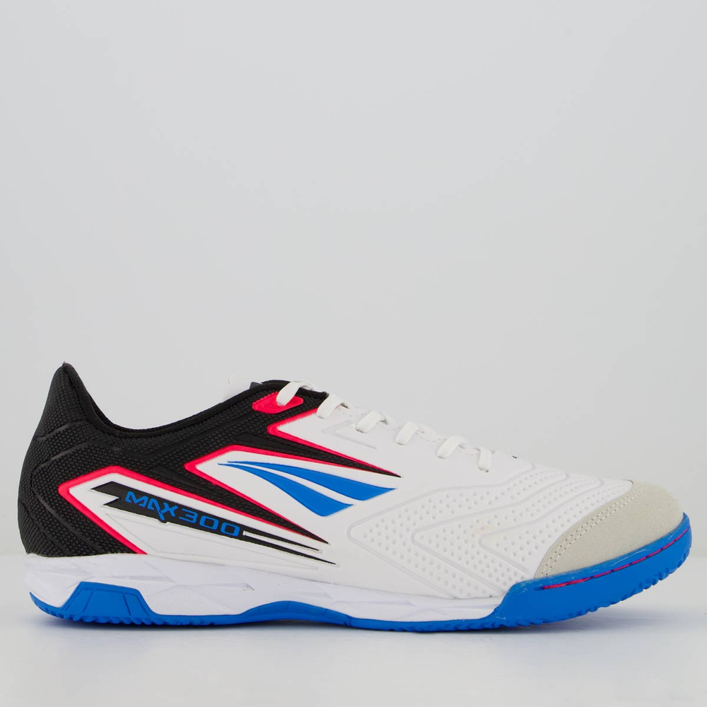 Chuteira Penalty Max 300 Futsal Branca e Azul Chuteira Penalty Max 300 Futsal Branca e Azul
