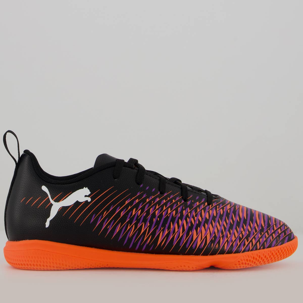 Chuteira Puma Future 8 Neymar Play IT Futsal Juvenil Preta e Vermelha