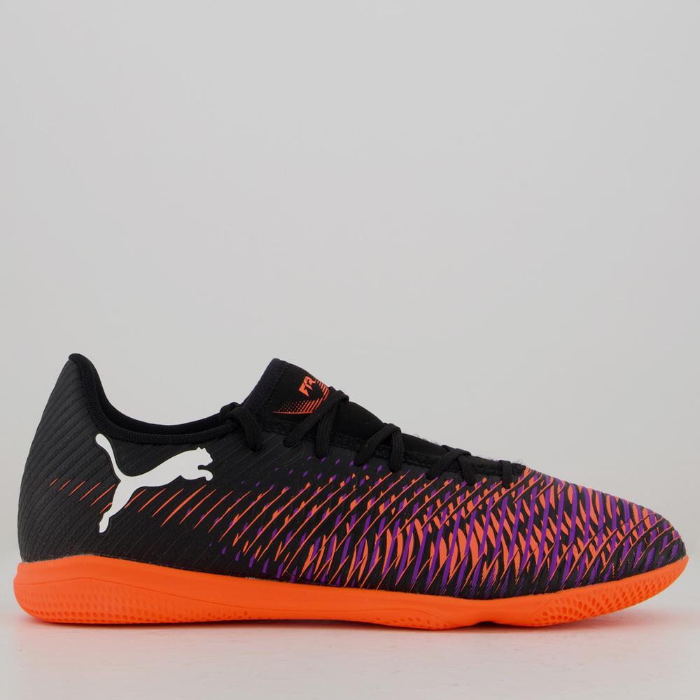 Chuteira Puma Future 8 Neymar Play IT Futsal Preta e Laranja Chuteira Puma Future 8 Neymar Play IT Futsal Preta e Laranja