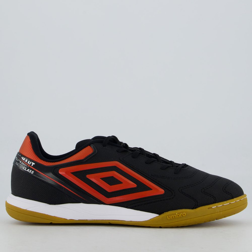 Chuteira Umbro Adamant Master Class Club Futsal Preta e Vermelha Chuteira Umbro Adamant Master Class Club Futsal Preta e Vermelha