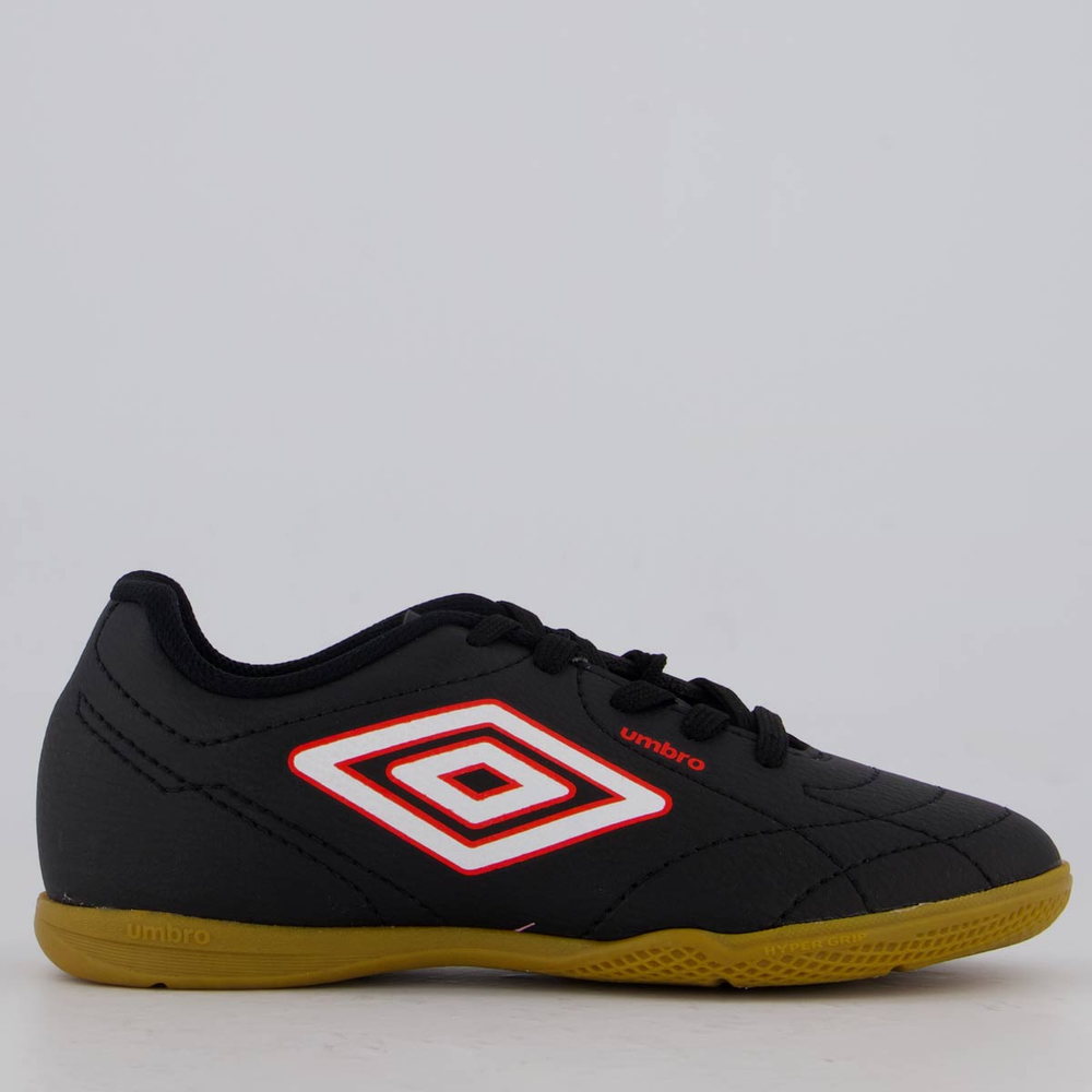 Chuteira Umbro Class Footballer Futsal Juvenil Preta e Branca