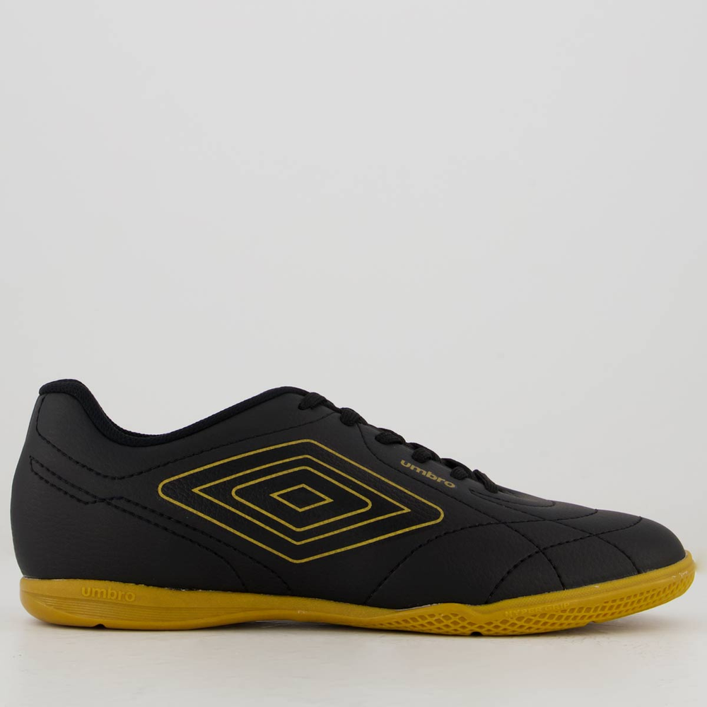 Chuteira Umbro Class Footballer Futsal Preta e Dourada Chuteira Umbro Class Footballer Futsal Preta e Dourada