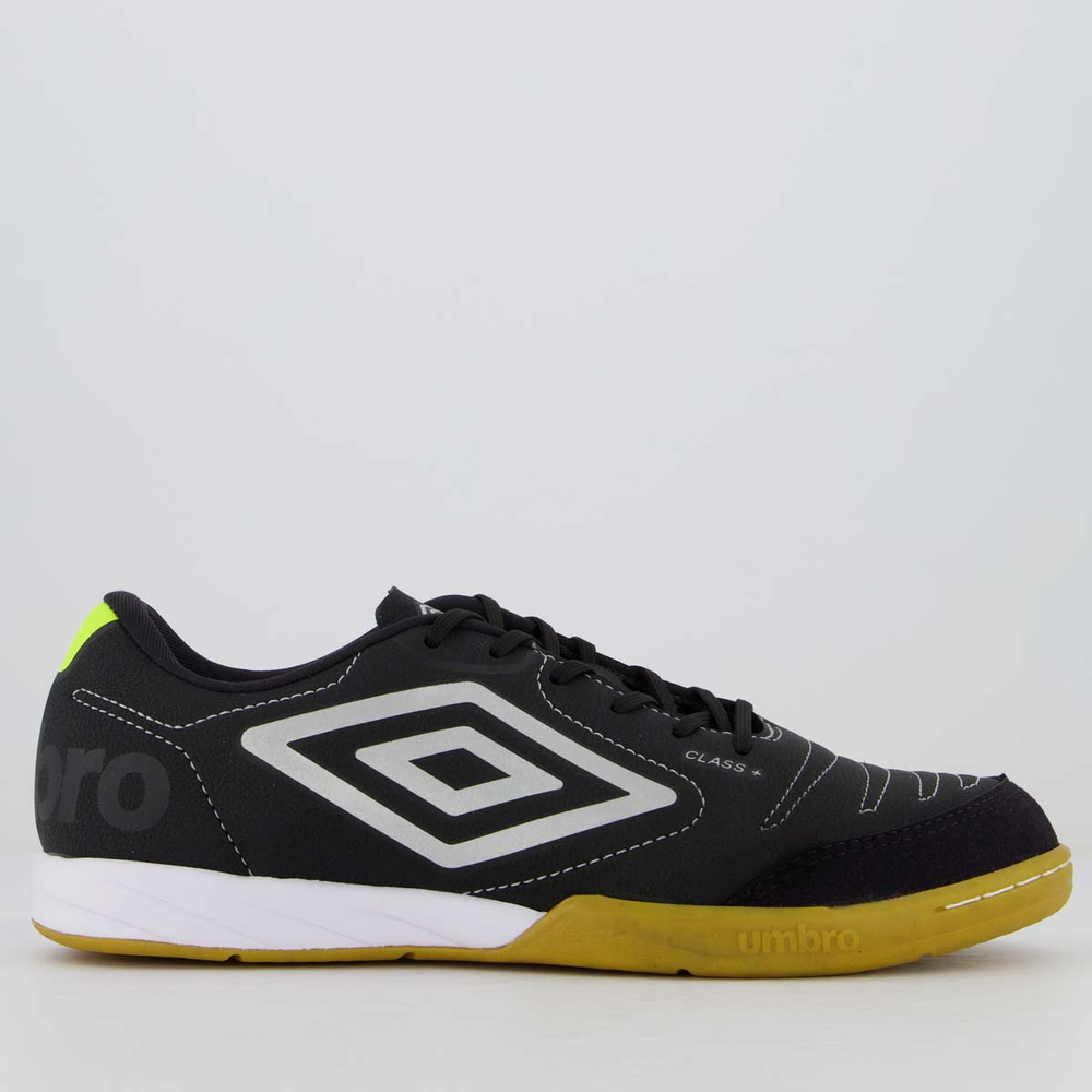 Chuteira Umbro Class+ Futsal Preta e Lime Chuteira Umbro Class+ Futsal Preta e Lime