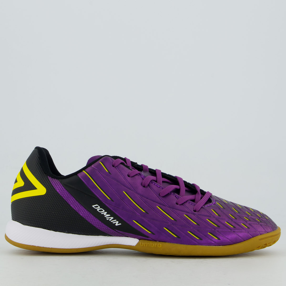 Chuteira Umbro Domain Futsal Roxa e Preta Chuteira Umbro Domain Futsal Roxa e Preta