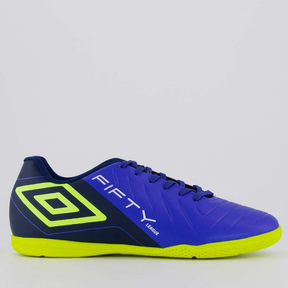 Chuteira Umbro Fifyt VI League Futsal Azul e Verde Chuteira Umbro Fifyt VI League Futsal Azul e Verde