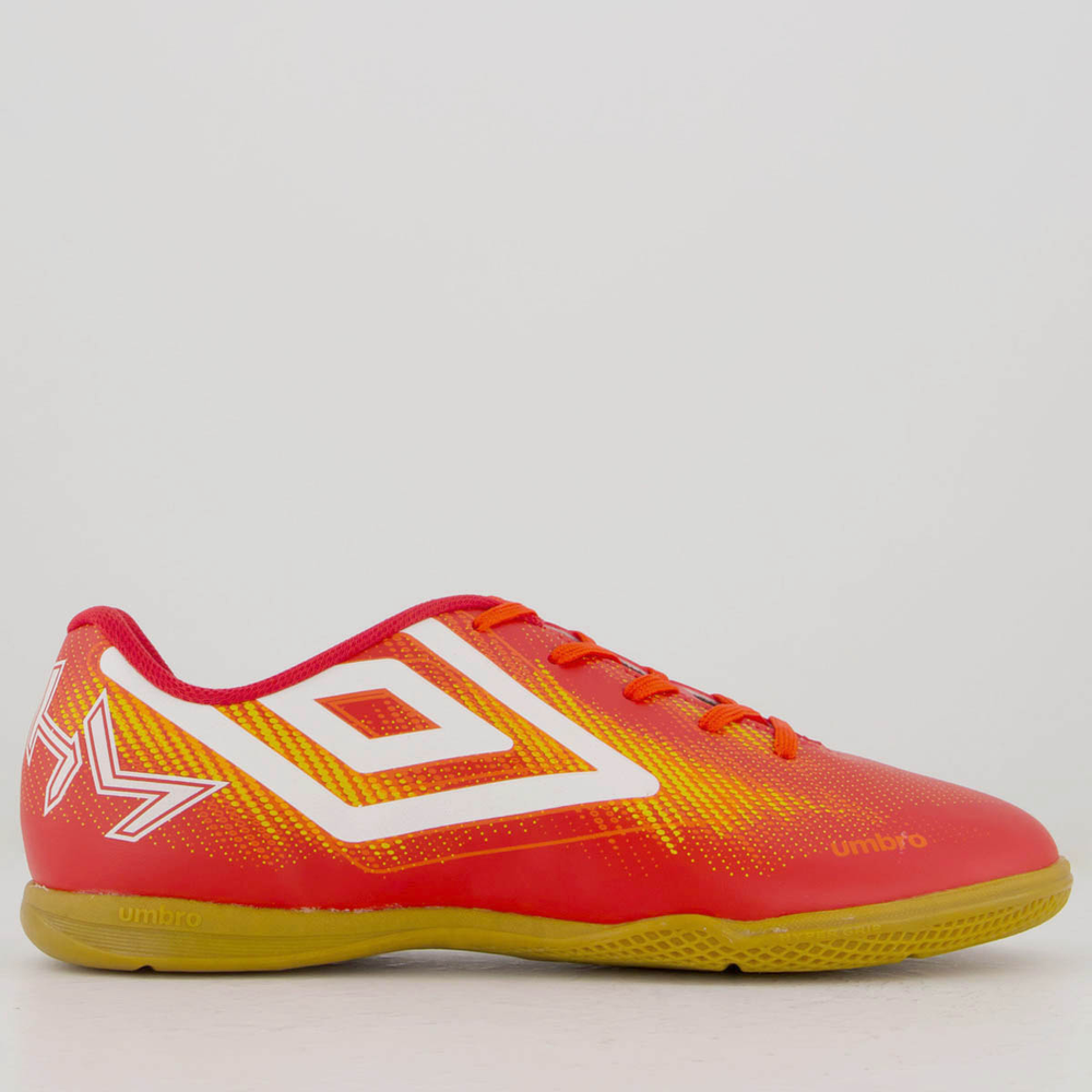 Chuteira Umbro Heatmap Futsal Vermelha e Laranja Chuteira Umbro Heatmap Futsal Vermelha e Laranja