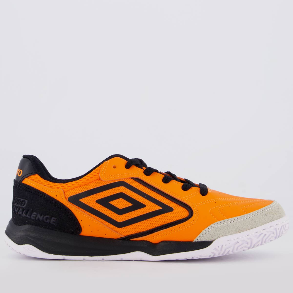 Chuteira Umbro Pro Challenge Uptake Futsal Laranja e Preta Chuteira Umbro Pro Challenge Uptake Futsal Laranja e Preta