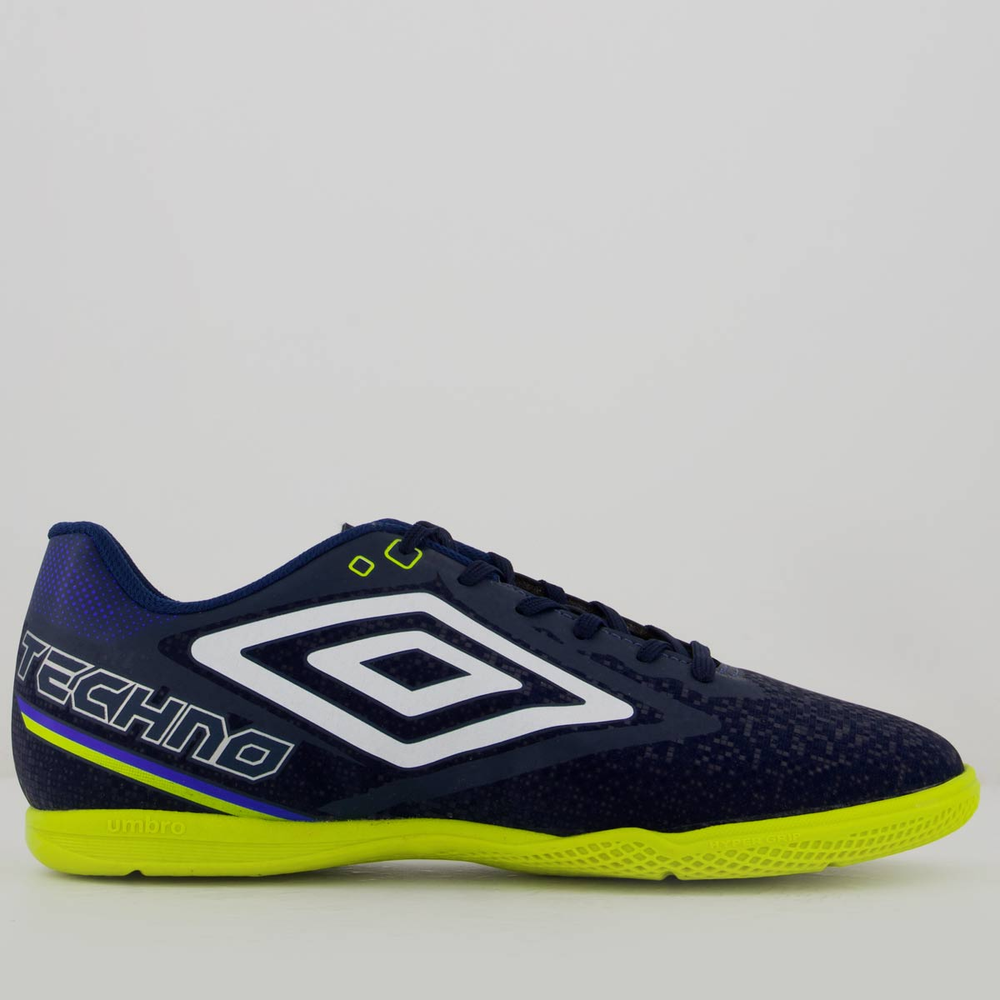Chuteira Umbro Techno II Futsal Marinho e Verde Chuteira Umbro Techno II Futsal Marinho e Verde