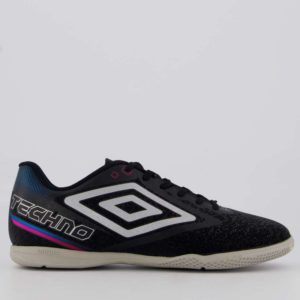 Chuteira Umbro Tecno II Futsal Preta e Cinza Chuteira Umbro Tecno II Futsal Preta e Cinza