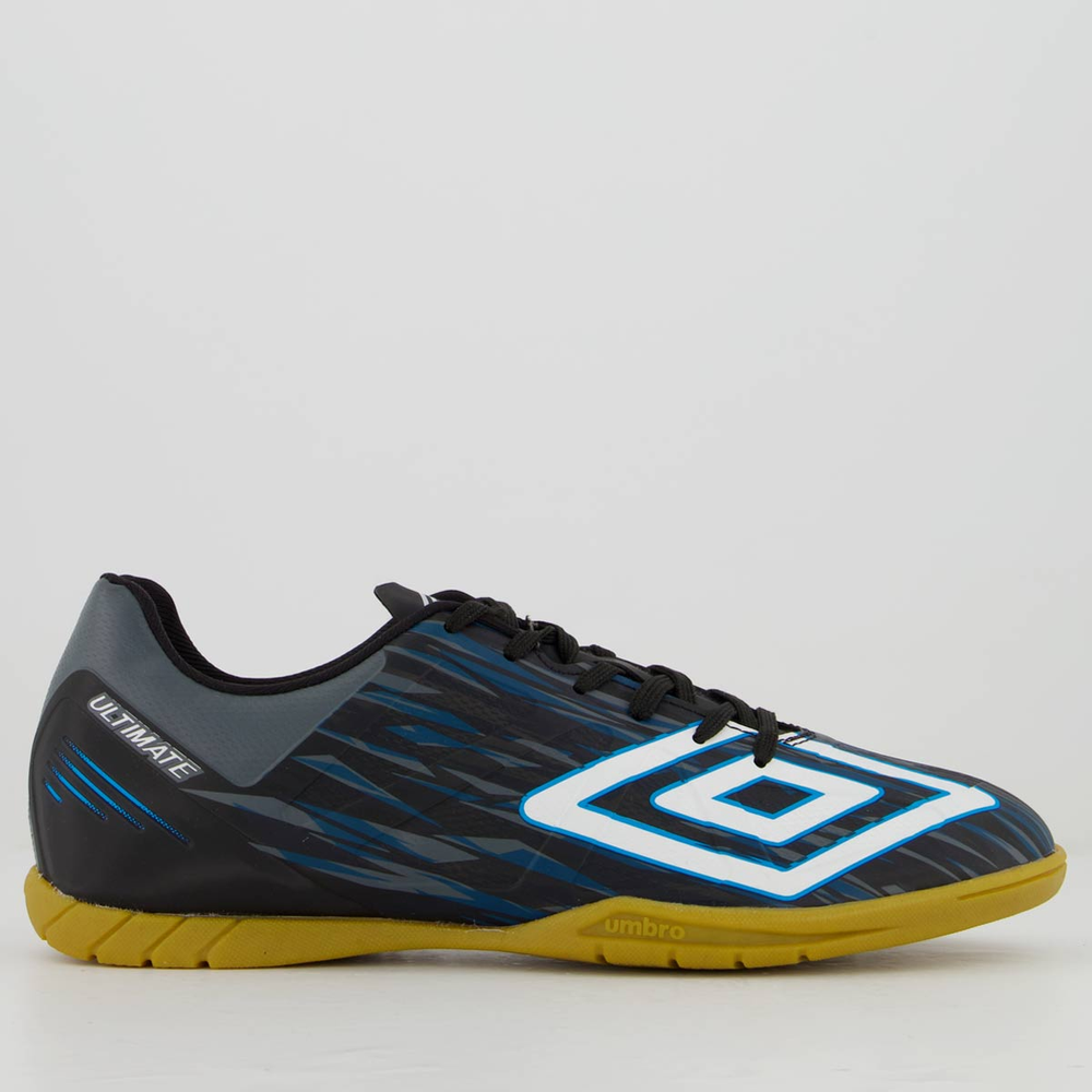 Chuteira Umbro Ultimate Futsal Preta e Azul Chuteira Umbro Ultimate Futsal Preta e Azul