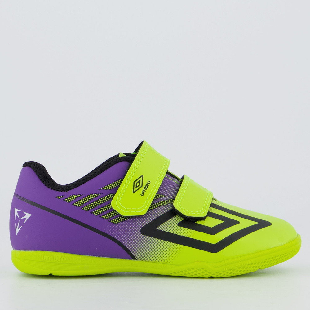 Chuteira Umbro Velocita Futsal Infantil Verde e Preta Chuteira Umbro Velocita Futsal Infantil Verde e Preta