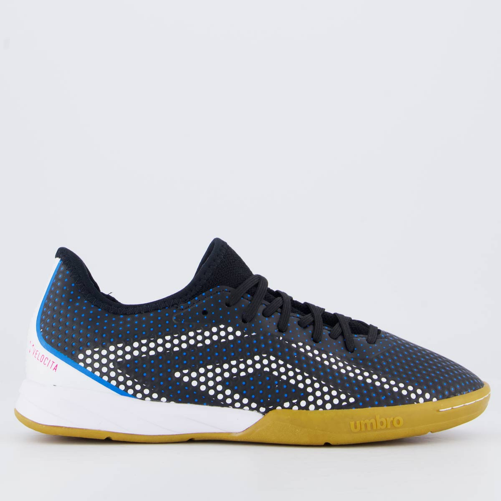 Chuteira Umbro Velocita LX Club Futsal Preta e Branca Chuteira Umbro Velocita LX Club Futsal Preta e Branca